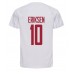 Tanie Strój piłkarski Dania Christian Eriksen #10 Koszulka Wyjazdowej MŚ 2022 Krótkie Rękawy